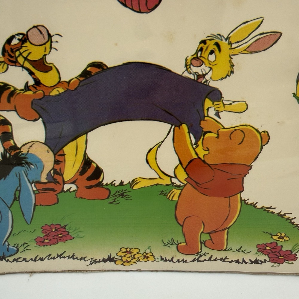 Vintage Walt Disney 90's Poster Print Winnie the Pooh Tiger Eeyore Piglet - Picture 4 of 14